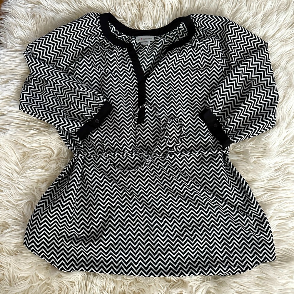 Maternity blouse with tie string